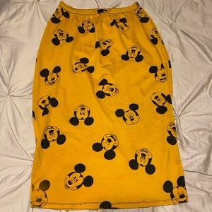 Orange Mickey Mouse sporty pencil skirt
